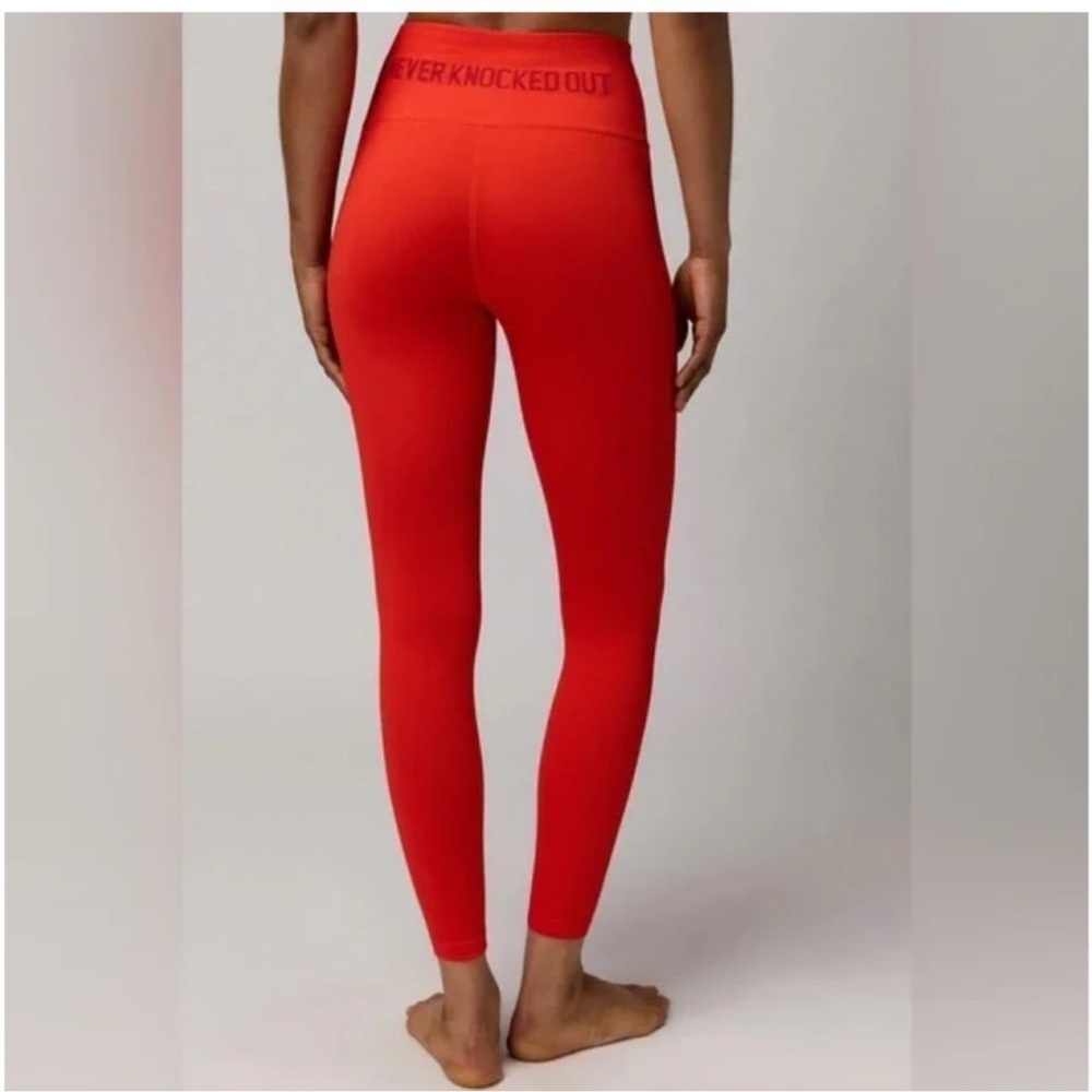 NWT Spiritual Gangster Red Ribbed Sculpted Legging Never Knocked Out Tights XS/S - Picture 2 of 8
